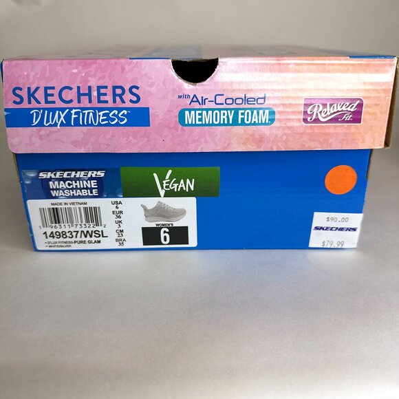Skechers D'Lux Fitness Air Cooled Memory Foam Relaxed Fit Machine Washable Sz 6 - Picture 13 of 15